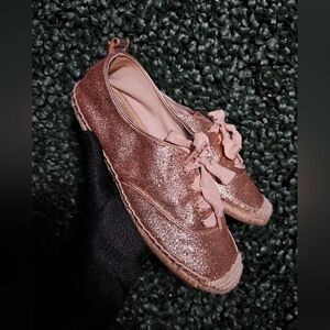 Coach Glittering Rose Gold Espadrilles